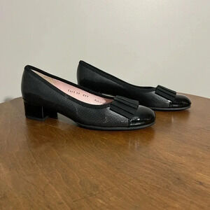 Ceccanti Black and‎ Grey Patent Leather Dress shoes Size 9